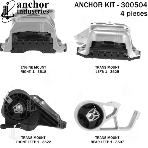 Engine Mount Kit 300504 - back view