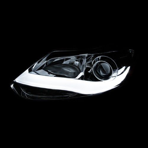 ANZO Projector Headlights w/ Plank Style Design Black for Ford Focus | 121490
