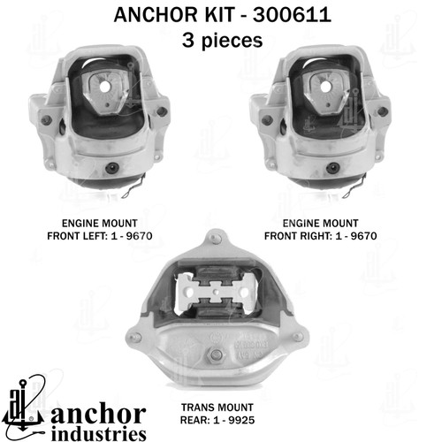 Engine Mount Kit 300611 - front view