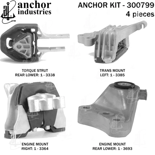 Engine Mount Kit 300799 - front view