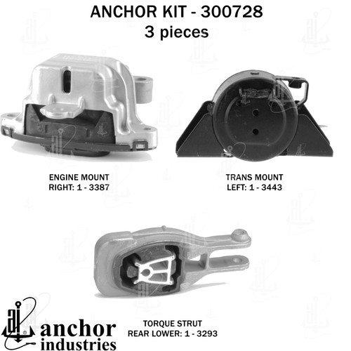 Engine Mount Kit 300728 - back view