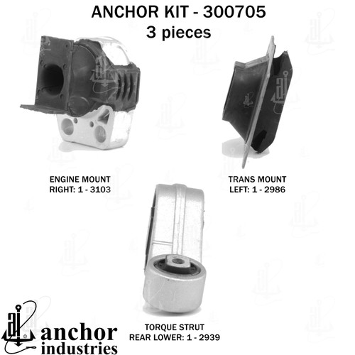 Engine Mount Kit 300705 - left view