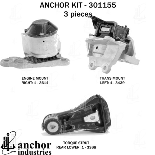 Engine Mount Kit 301155 - back view