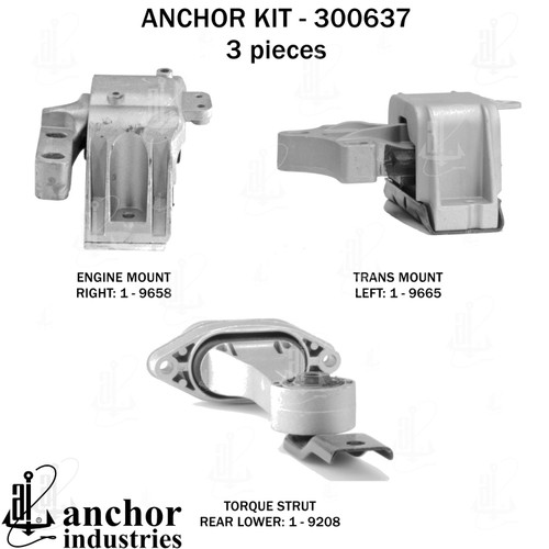 Engine Mount Kit 300637 - left view