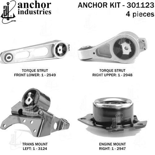 Engine Mount Kit 301123 - front view
