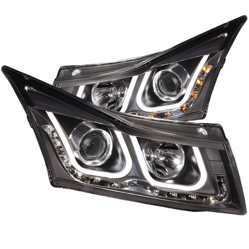 ANZO Projector Headlights w/ U-Bar Black for Chevrolet Cruze | 121462 ANZO Projector Headlights w/ U-Bar Black for Chevrolet Cruze | 121462
