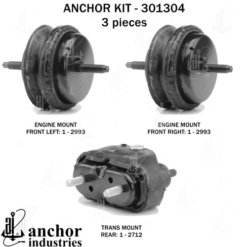 Engine Mount Kit 301304 - left view