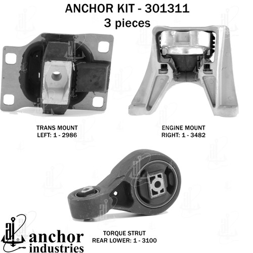 Engine Mount Kit 301311 - front view