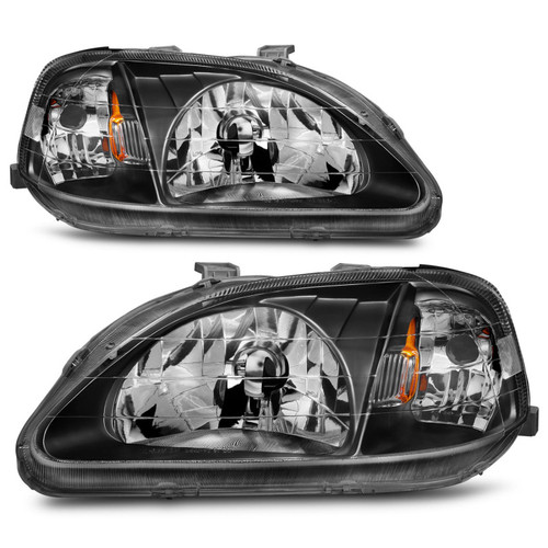 ANZO Crystal Headlights Black for Honda Civic | 121070
