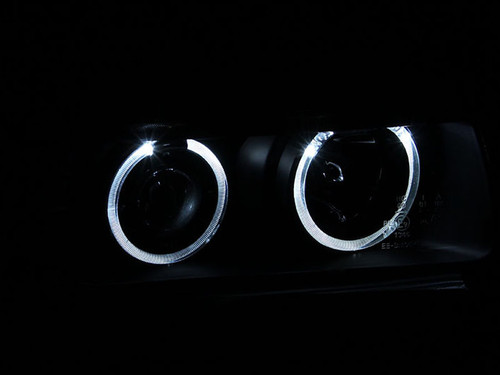 ANZO Projector Headlights w/ Halo Black (CCFL) G2 for BMW 3 Series E36 | 121011