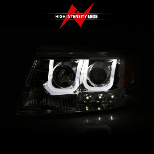 ANZO Projector Headlights w/ U-Bar Chrome for Ford F-150 | 111287