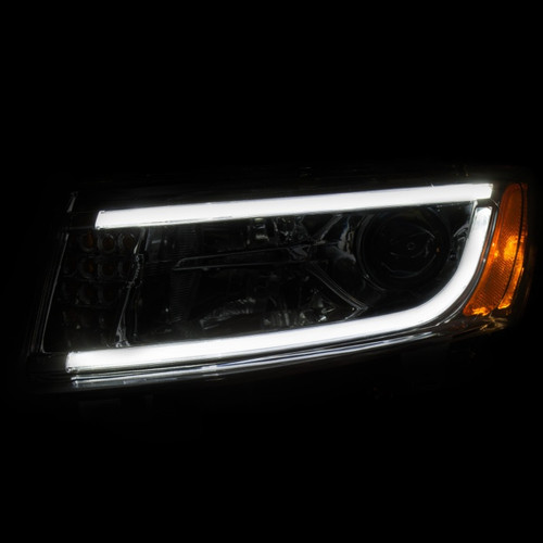 ANZO Projector Headlights w/ Plank Style Design Chrome for Jeep Grand Cherokee