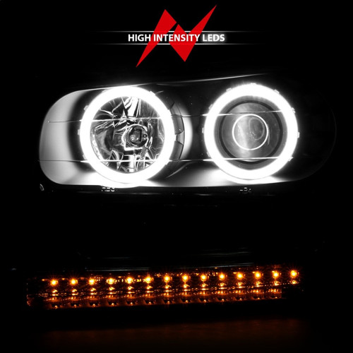 ANZO Projector Headlights w/ Halo Black for Chevrolet Trailblazer | 111127
