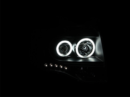 ANZO Projector Headlights w/ Halo Black for Ford Expedition | 111113