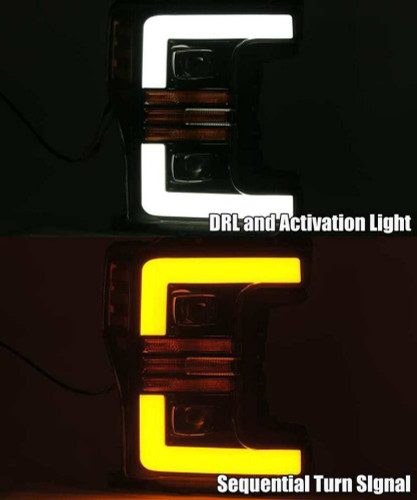 AlphaRex PRO-Series Proj Headlights Plank Style Black for Ford F-250 SD | 880108