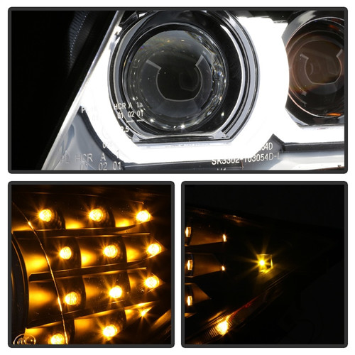Spyder Projector Headlights HID w/ AFS for BMW E90 3-Series 4DR - Black