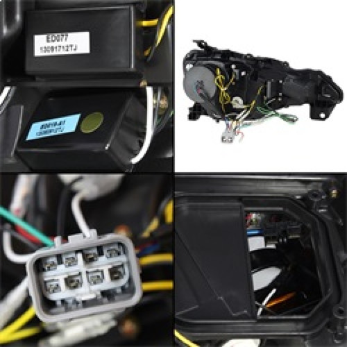 Spyder Projector Headlights DRL LED for Subaru BRZ - Black