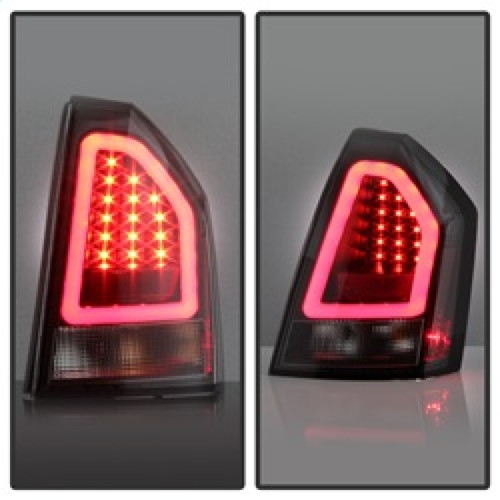 Spyder V2 Light Bar LED Tail Lights for Chrysler 300C/300 - Black