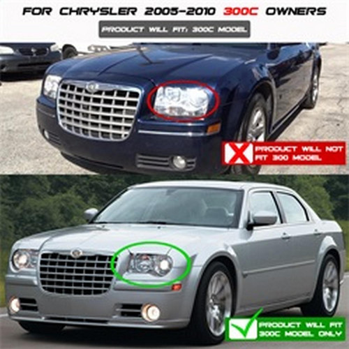 Spyder Projector Headlights LED DRL for Chrysler 300C - Smoke