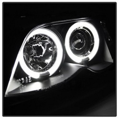 Spyder 1PC Projector Headlights LED Halo for BMW E46 3-Series 4DR - Black