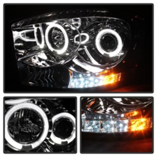 Spyder Projector Headlights LED Halo for Dodge Ram 1500/Ram 2500 - Chrome