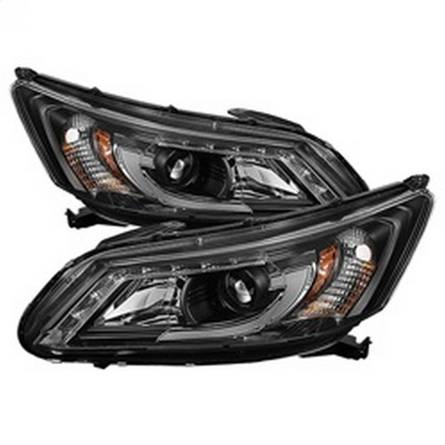 Spyder Projector Headlights Light Bar DRL for Honda Accord 4DR - Black
