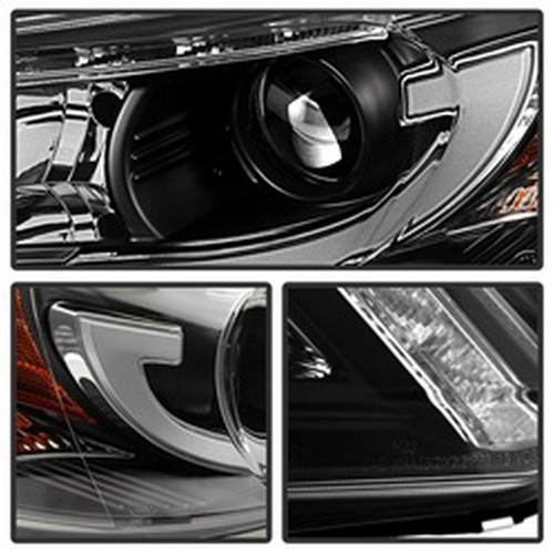 Spyder Projector Headlights Light Bar DRL for Honda Accord 4DR - Black