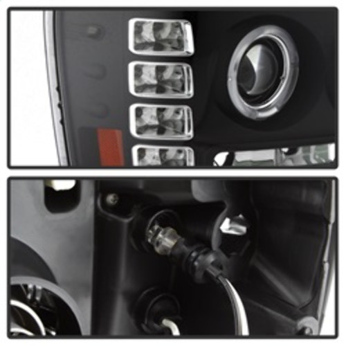 Spyder Projector LED Halo for GMC Sierra 1500/Sierra Denali - Black