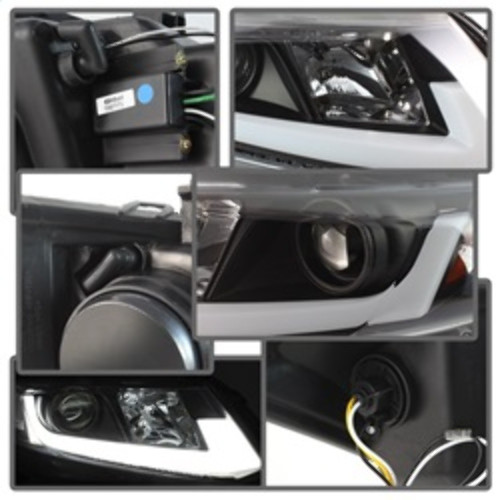 Spyder Projector Headlights Lightbar DRL for Honda Civic - Black
