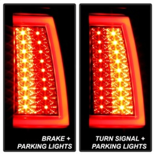 Spyder V2 LED Tail Lights for Chevy Silverado - Black Smoke
