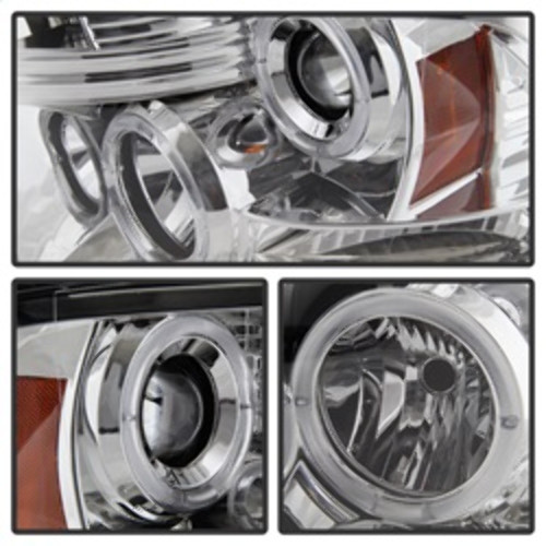 Spyder Projector Headlights LED Halo for Dodge Ram 1500 Halogen - Chrome