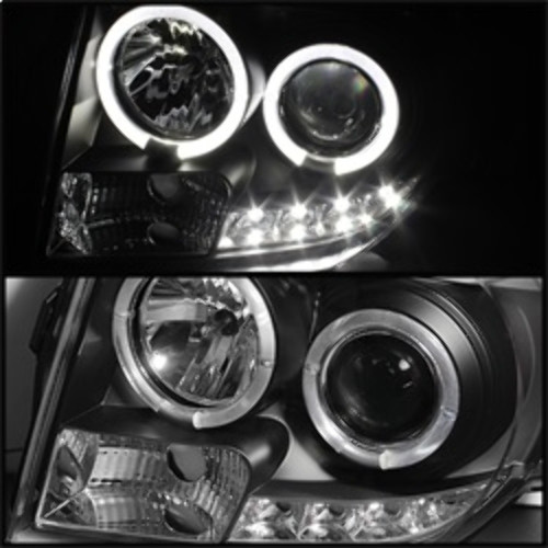 Spyder Projector Headlights DRL for Ford Escape Halogen - Black