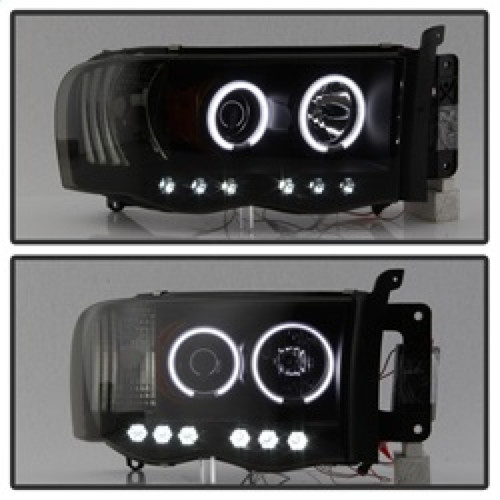Spyder Projector Headlights CCFL Halo for Dodge Ram 1500 - Black Smoke
