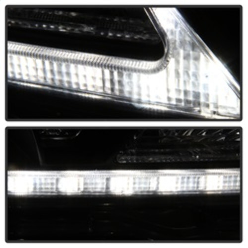Spyder Projector Headlights DRL LED for Toyota Sienna - Black