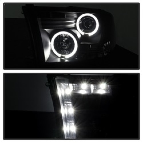 Spyder Projector Headlights LED Halo for Dodge Ram 1500 Halogen - Black Smoke