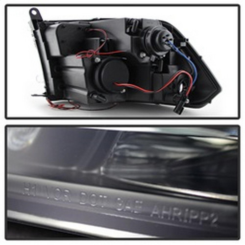 Spyder Projector Headlights LED Halo for Dodge Ram 1500 Halogen - Black Smoke