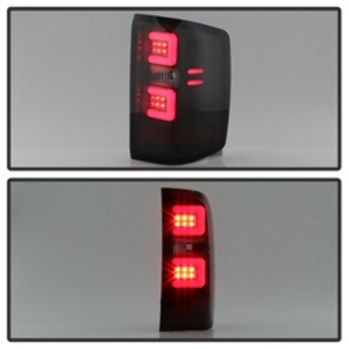 Spyder Light Bar LED Tail Lights for Chevy Silverado - Black Smoke