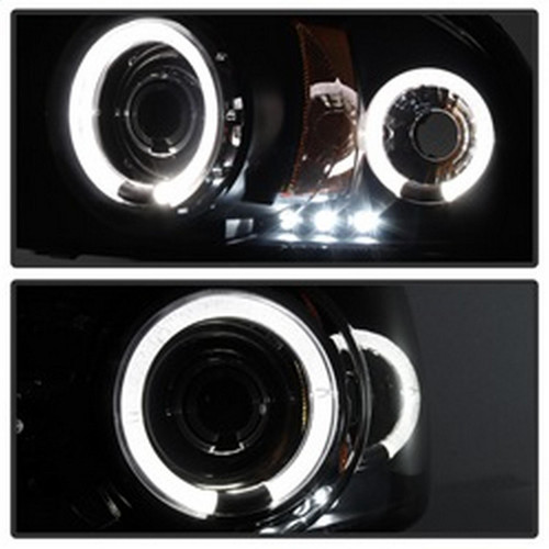 Spyder 1PC Projector Headlights LED Halo for Dodge Dakota/Durango - Black