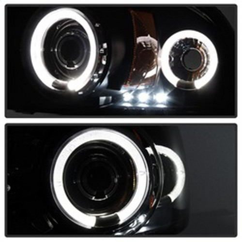 Spyder 1PC Projector Headlights LED Halo for Dodge Dakota/Durango - Black