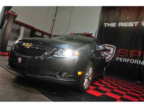 Spyder Projector Headlights LED Halo DRL for Chevy Cruze - Black