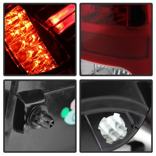 Spyder LED Tail Lights for Dodge Ram 1500 LED Model - Red Clear