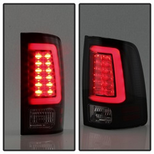 Spyder Light Bar LED Tail Lights for Dodge Ram 1500 - Black Smoke