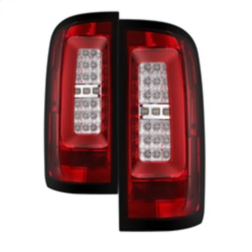 Spyder Light Bar LED Tail Lights for Chevy Colorado - Red Clear
