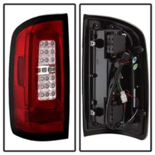 Spyder Light Bar LED Tail Lights for Chevy Colorado - Red Clear