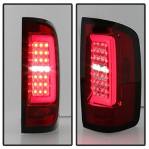 Spyder Light Bar LED Tail Lights for Chevy Colorado - Red Clear