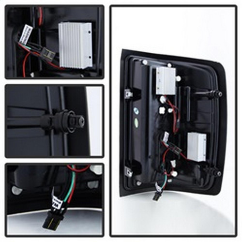 Spyder Bar LED Tail Lights for Chevy 1500/GMC 3500 Dually - Black Smoke