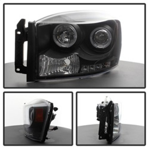 Spyder Projector Headlights LED Halo for Dodge Ram 1500/Ram 2500 - Black