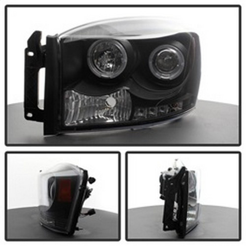 Spyder Projector Headlights LED Halo for Dodge Ram 1500/Ram 2500 - Black