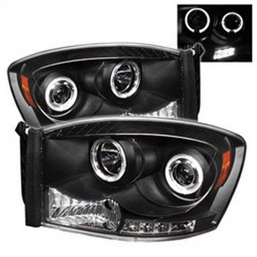 Spyder Projector Headlights LED Halo for Dodge Ram 1500/Ram 2500 - Black