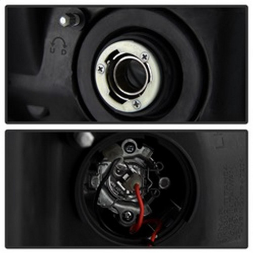 Spyder Projector Headlights LED Halo for Nissan Titan/Armada - Black